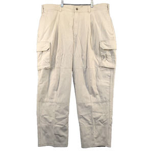 Eddie Bauer Men's Cargo Pants Tan 42x30 Double Knee Workwear Vintage